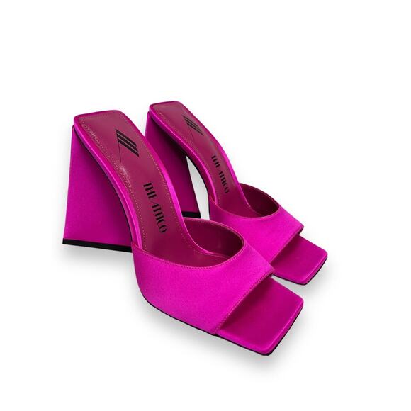 THE ATTICO Fuchsia Satin DEVON 115mm Mules Pumps Sandals Size EU 36 US 6 - Picture 4 of 8